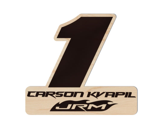 Carson Kvapil #1 Wooden Magnet