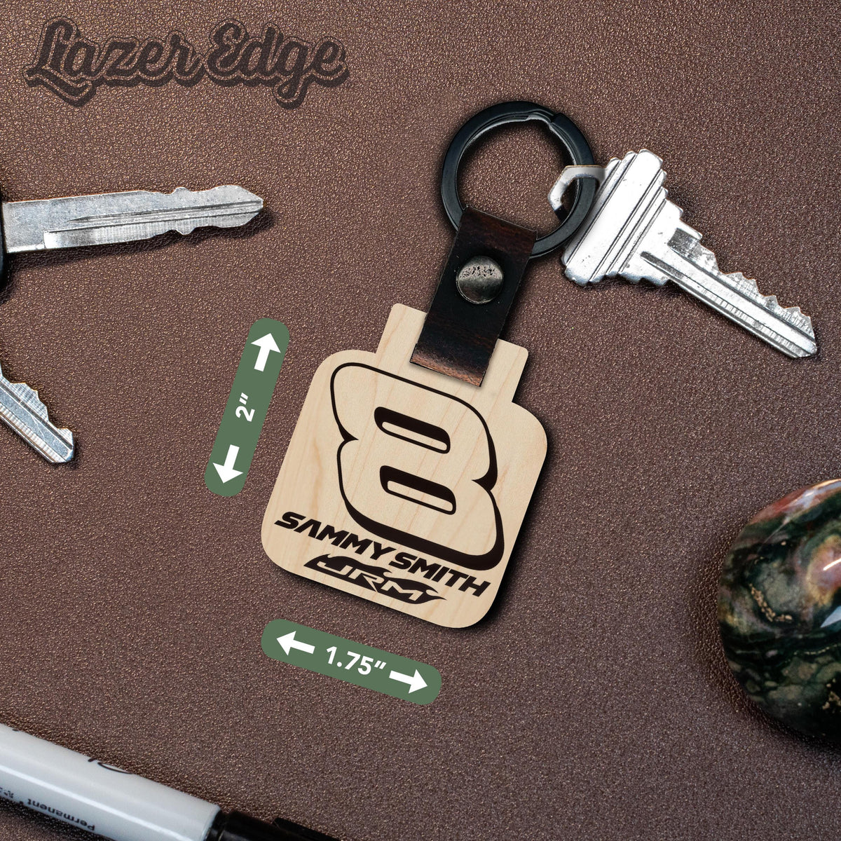 Sammy Smith #8 Wooden Keychain
