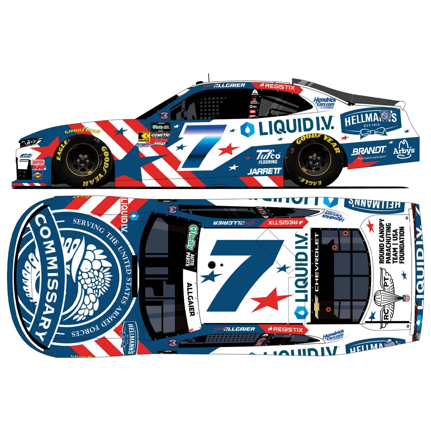 Justin Allgaier #7 2026 Hellmann's / Liquid I.V. DeCA 1:64 Die-Cast