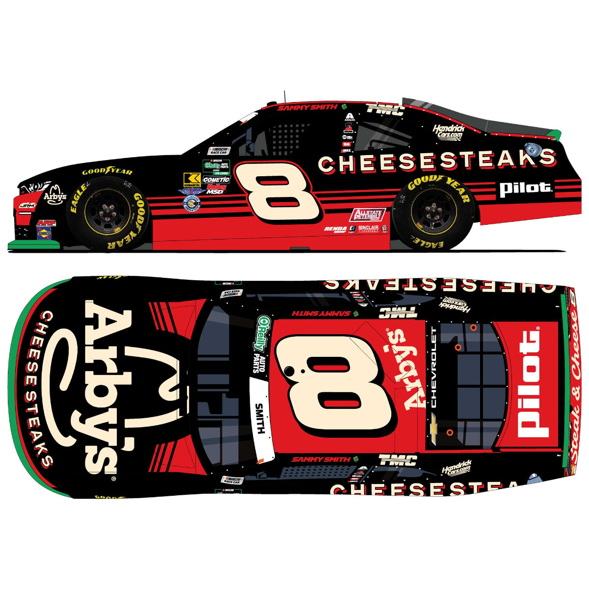 Sammy Smith #8 2026 Arby's Cheesesteak Chevrolet 1:64 Hard Top Die-Cast