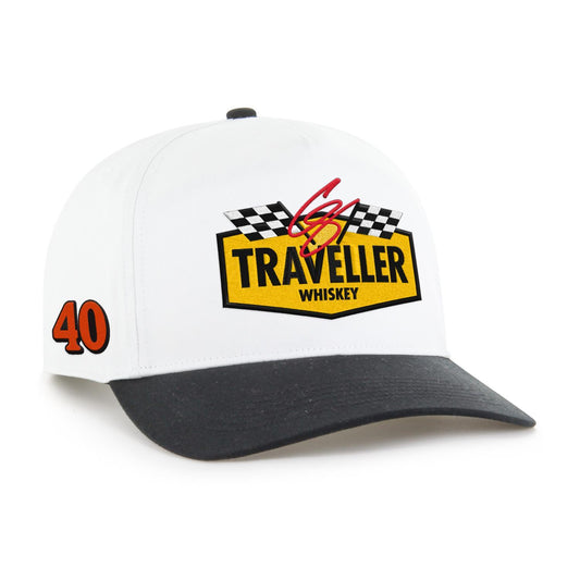 Justin Allgaier #40 Traveller Whiskey White '47 Brand 47 Hitch Hat