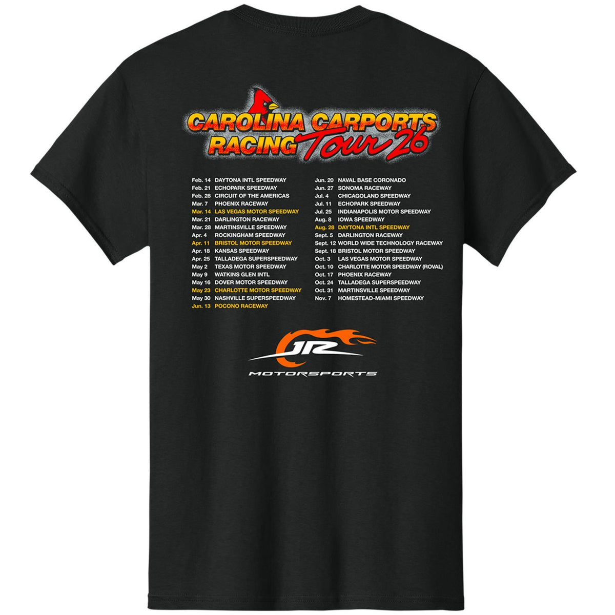 Justin Allgaier #7 Carolina Carports Racing Tour T-shirt