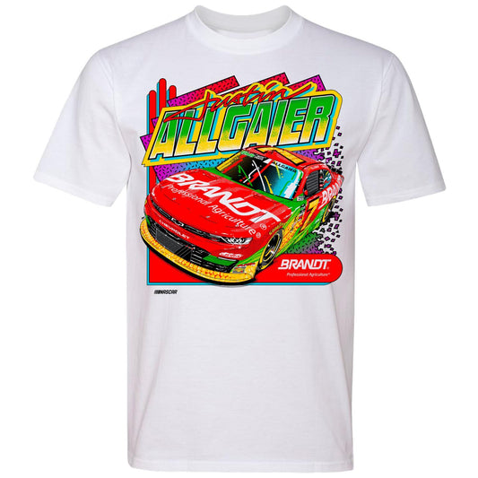 Justin Allgaier #7 Brandt Corn White T-shirt