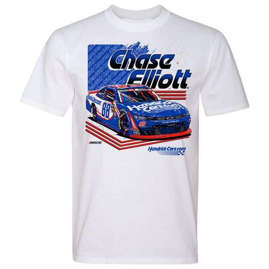 Chase Elliott #88 HendrickCars.com White T-shirt