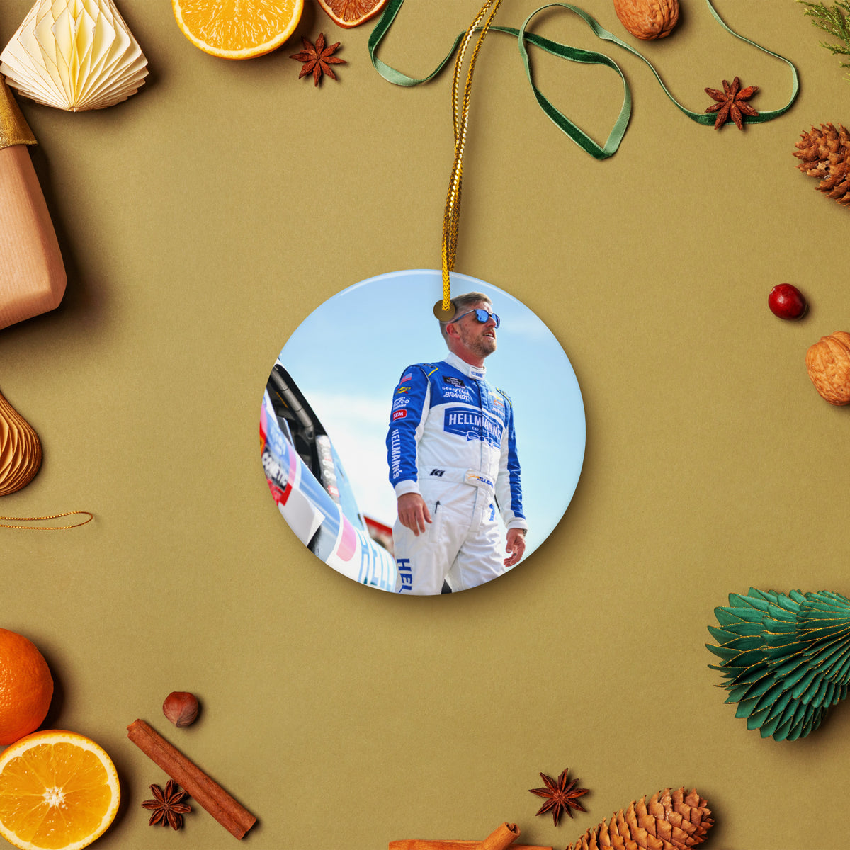 Justin Allgaier Ceramic Ornament