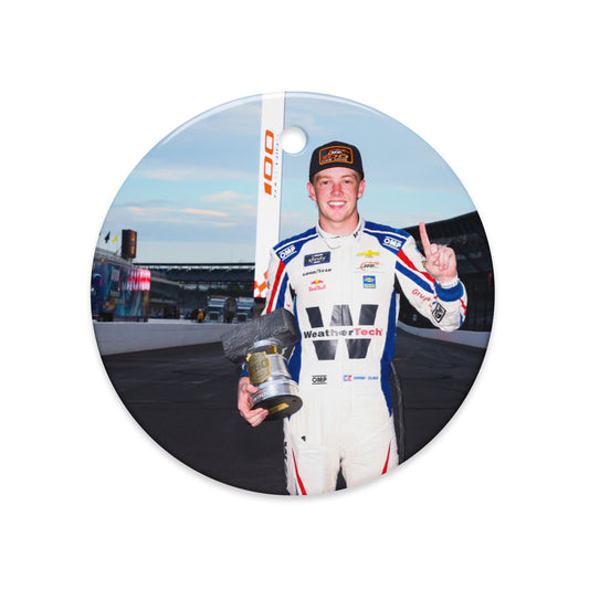 Connor Zilisch JRM 100th Win Ceramic Ornament