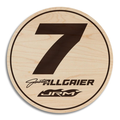 Justin Allgaier #7 Wooden Coaster