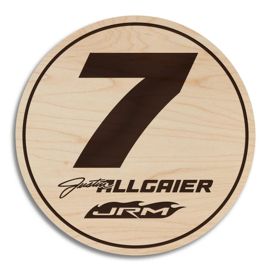 Justin Allgaier #7 Wooden Coaster