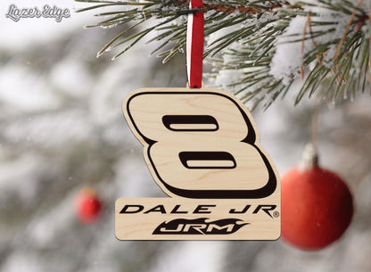 Dale Earnhardt Jr. #8 Wooden Ornament