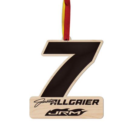 Justin Allgaier #7 Wooden Ornament