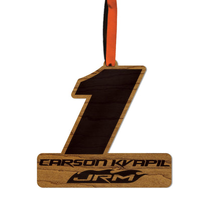 Carson Kvapil #1 Wooden Ornament