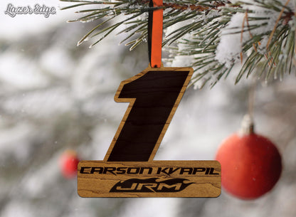 Carson Kvapil #1 Wooden Ornament