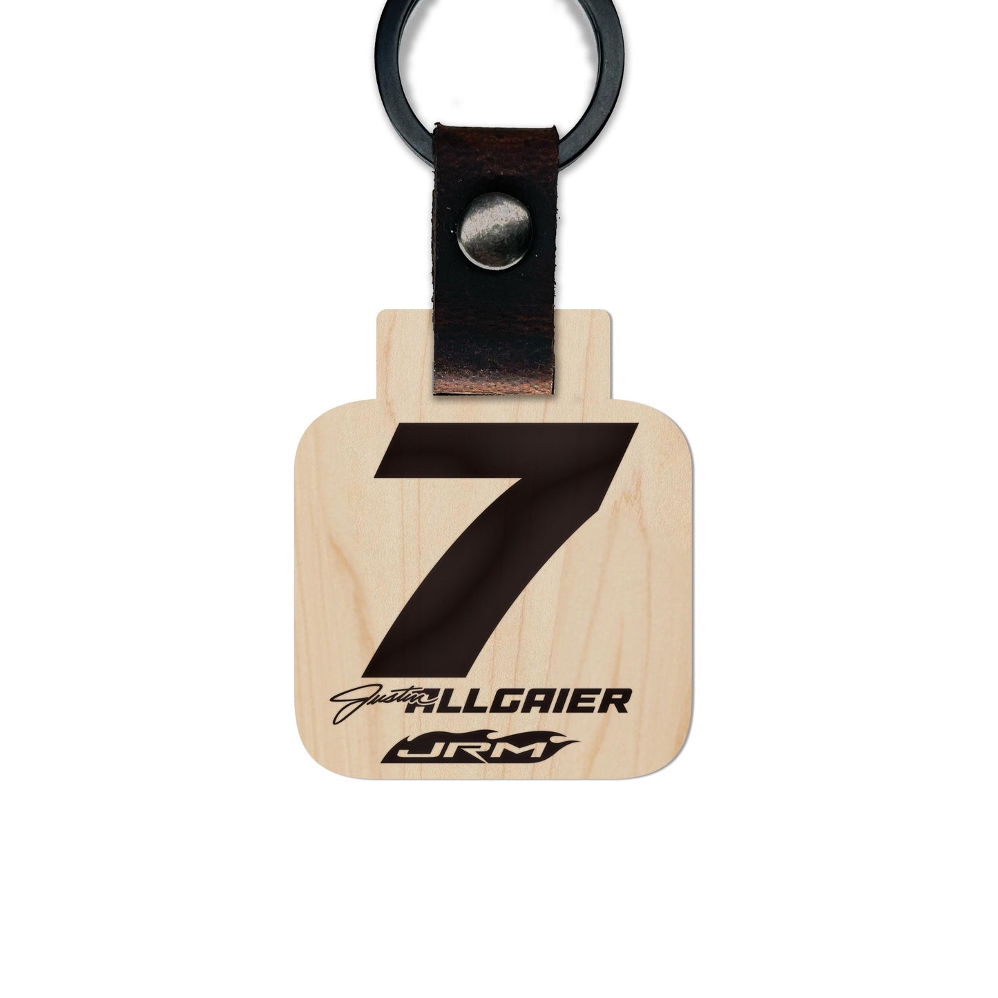 Justin Allgaier #7 Wooden Keychain