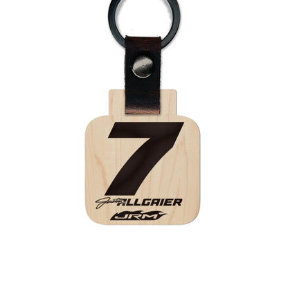 Justin Allgaier #7 Wooden Keychain