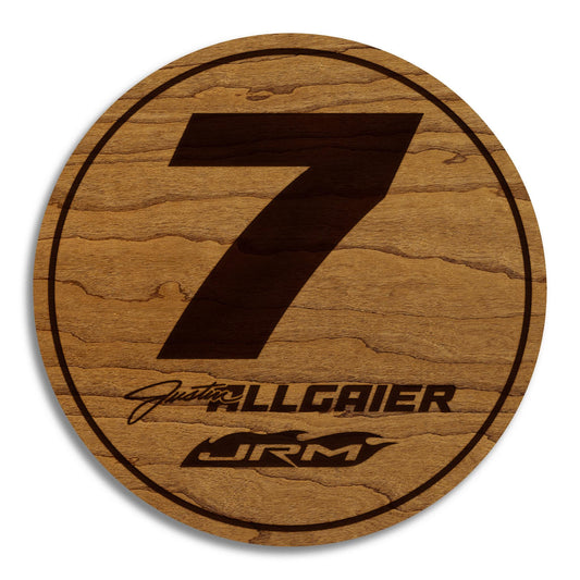 Justin Allgaier #7 Wooden Coaster