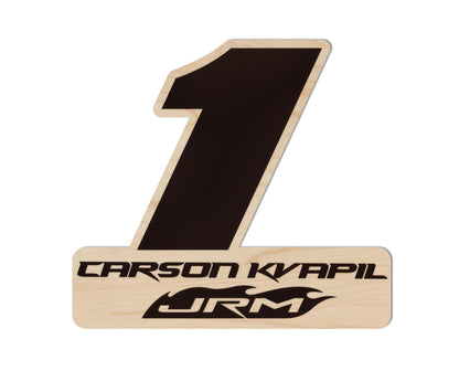 Carson Kvapil #1 Wooden Magnet
