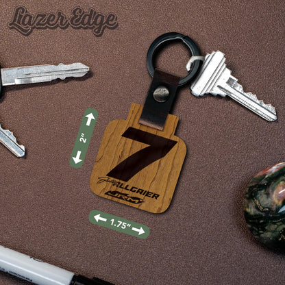 Justin Allgaier #7 Wooden Keychain