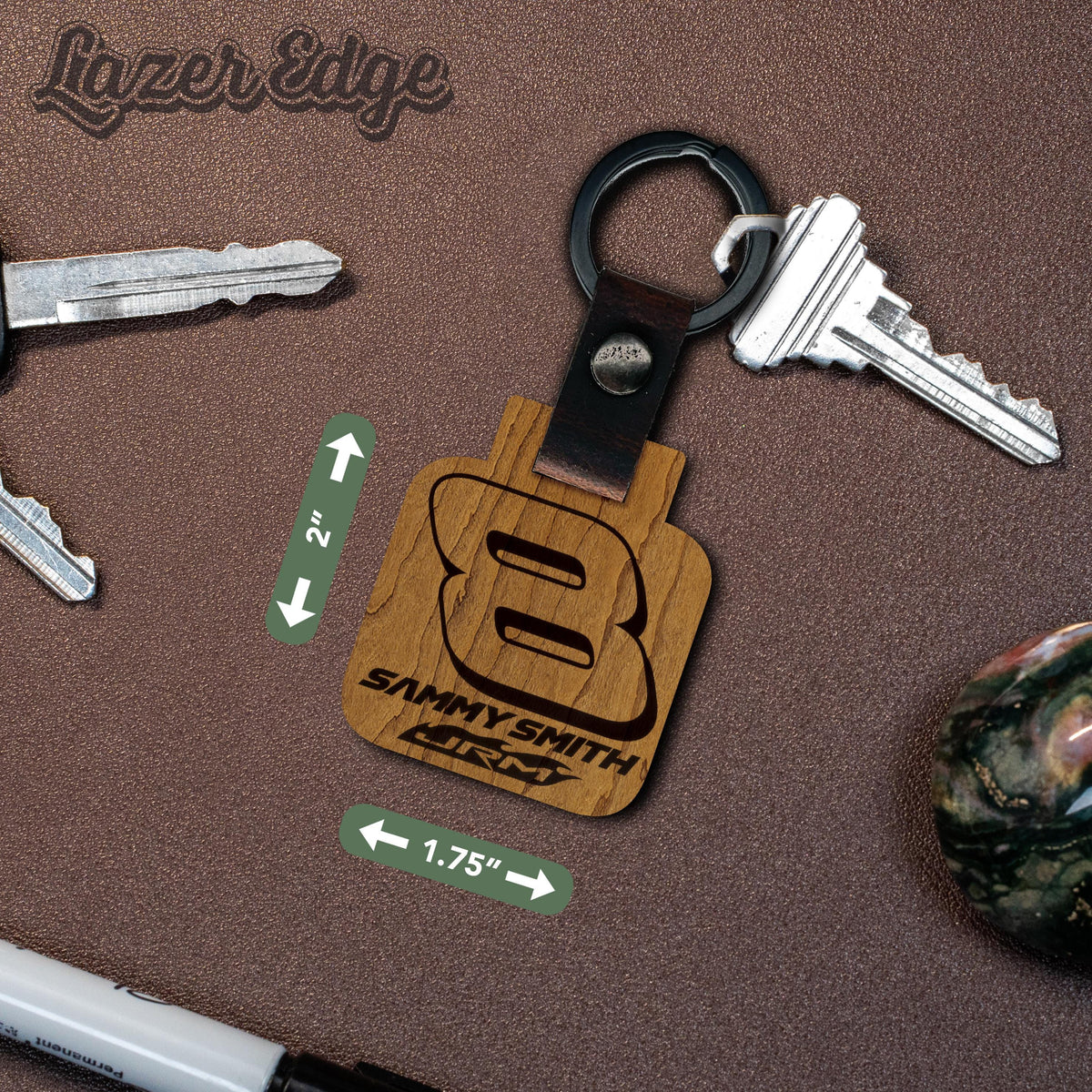 Sammy Smith #8 Wooden Keychain
