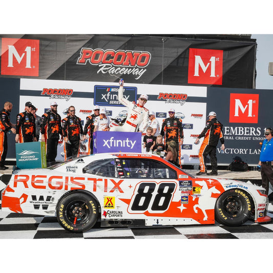 DUAL AUTOGRAPHED Connor Zilisch & Dale Earnhardt Jr #88 2025 Pocono RACE WIN 1:24 Die-Cast