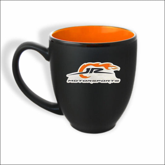JR Motorsports Pewter Logo 12oz Black Matte Mug