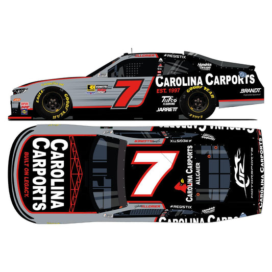 Autographed Justin Allgaier #7 2026 Carolina Carports 1:24 HO Die-Cast