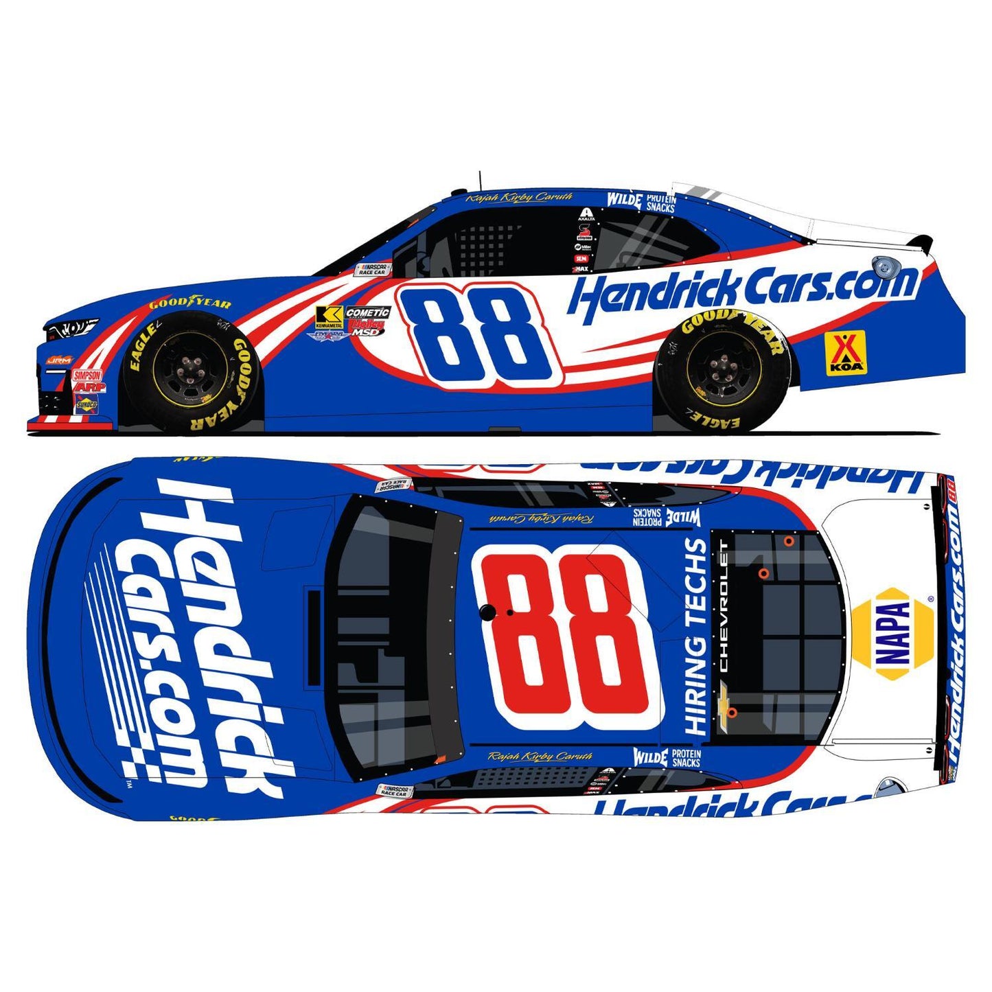 Rajah Caruth #88 2026 HendrickCars.com 1:64 HO Die-Cast