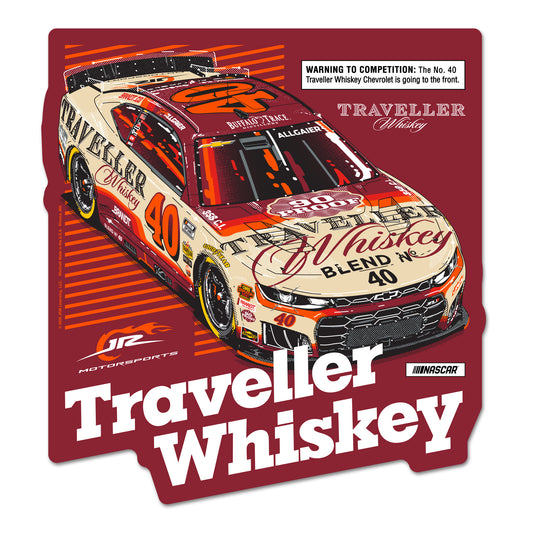 Justin Allgaier #40 2026 Traveller Whiskey Wooden Sign