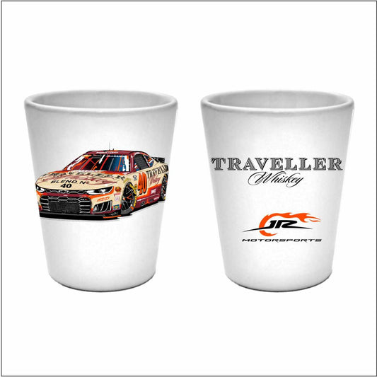 Justin Allgaier #40 Traveller Whiskey Ceramic Shot Glass