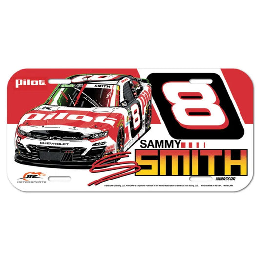 Sammy Smith No. 8 Pilot Plastic License Plate