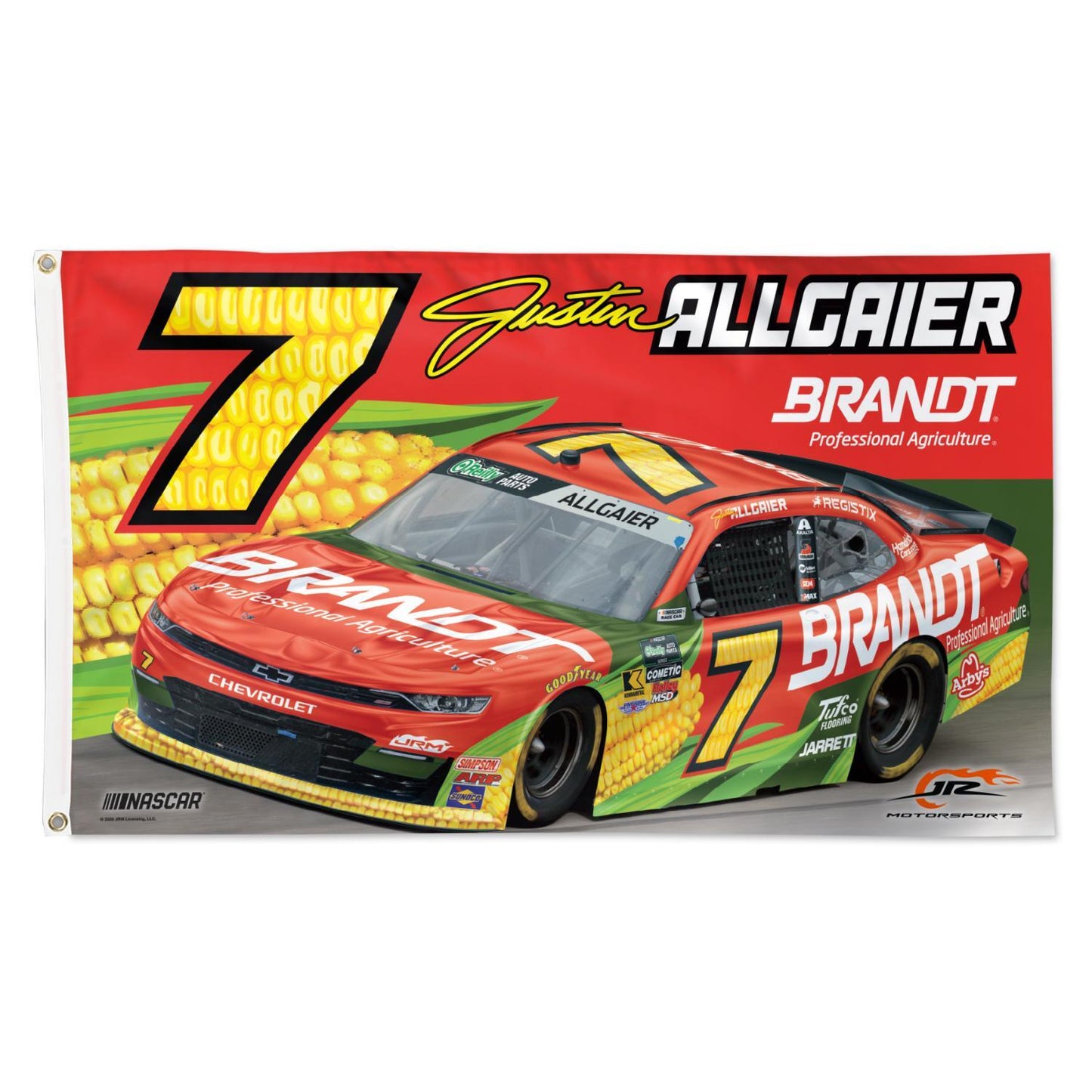 Justin Allgaier #7 2026 Brandt Deluxe 3' x 5' Flag