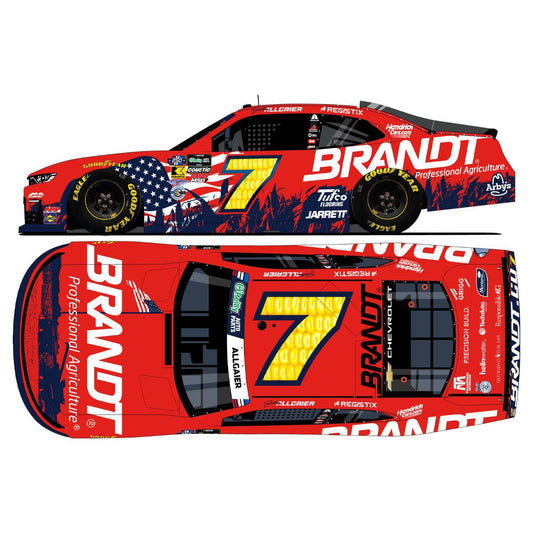 Autographed Justin Allgaier #7 2026 Brandt Patriotic 1:24 HO Die-Cast