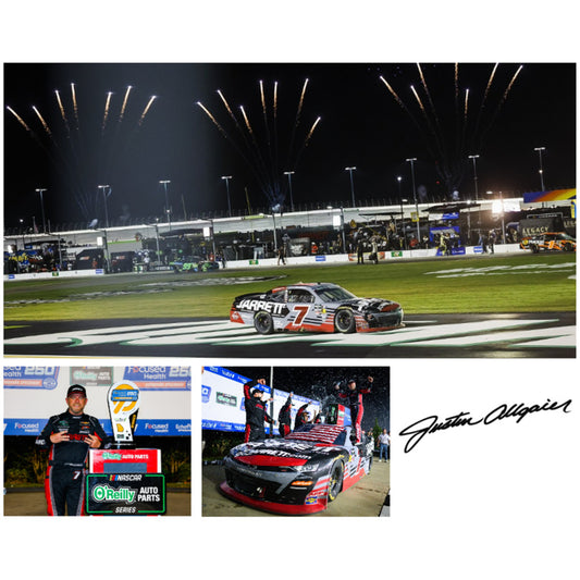 Commemorative Justin Allgaier #7 AUTOGRAPHED 2026 8" x 10" Victory Lane Photo - Atlanta 2