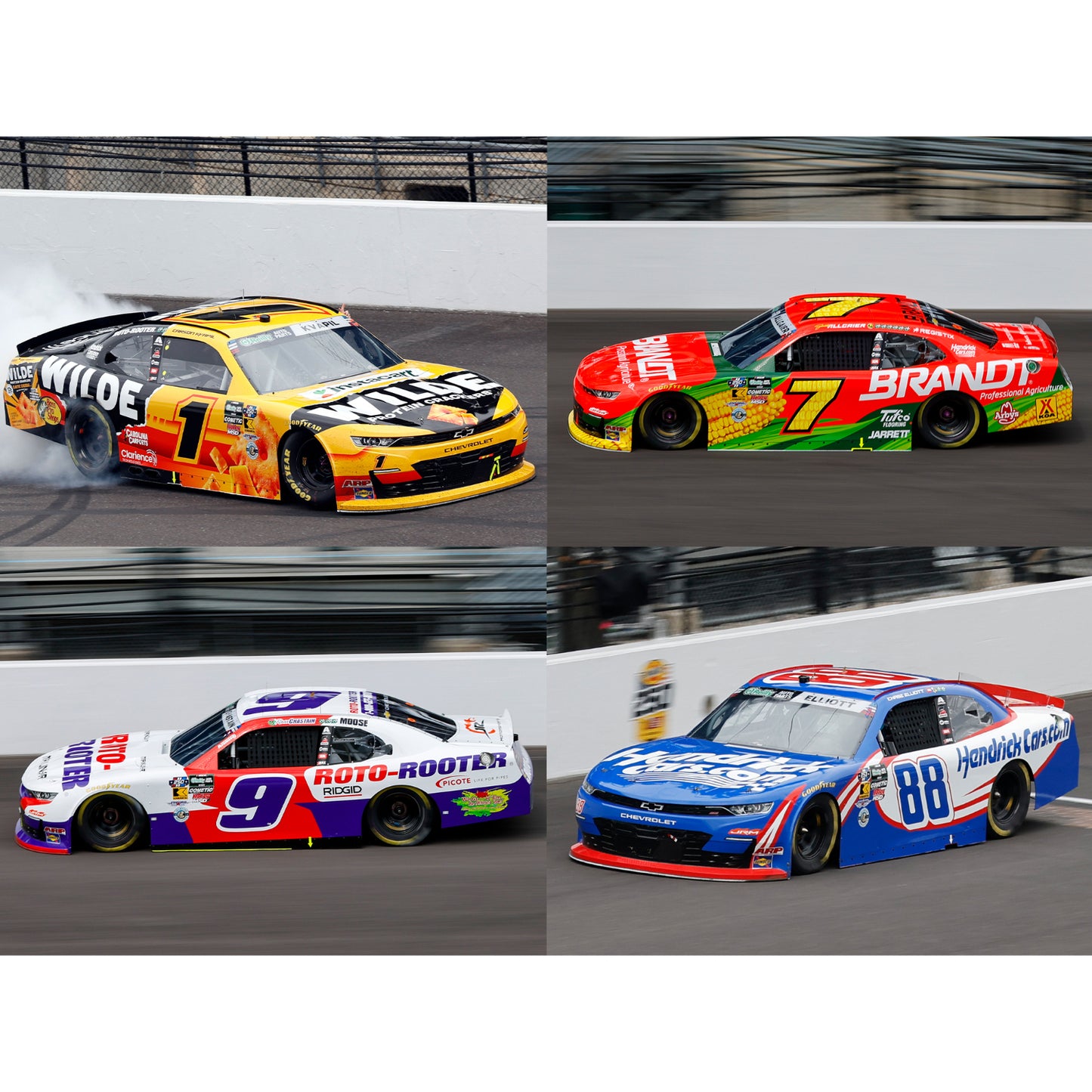 Dale Earnhardt Jr Autographed JR Motorsports 2026 Brickyard Sweep 4-Car 1:64 Die-Cast Set