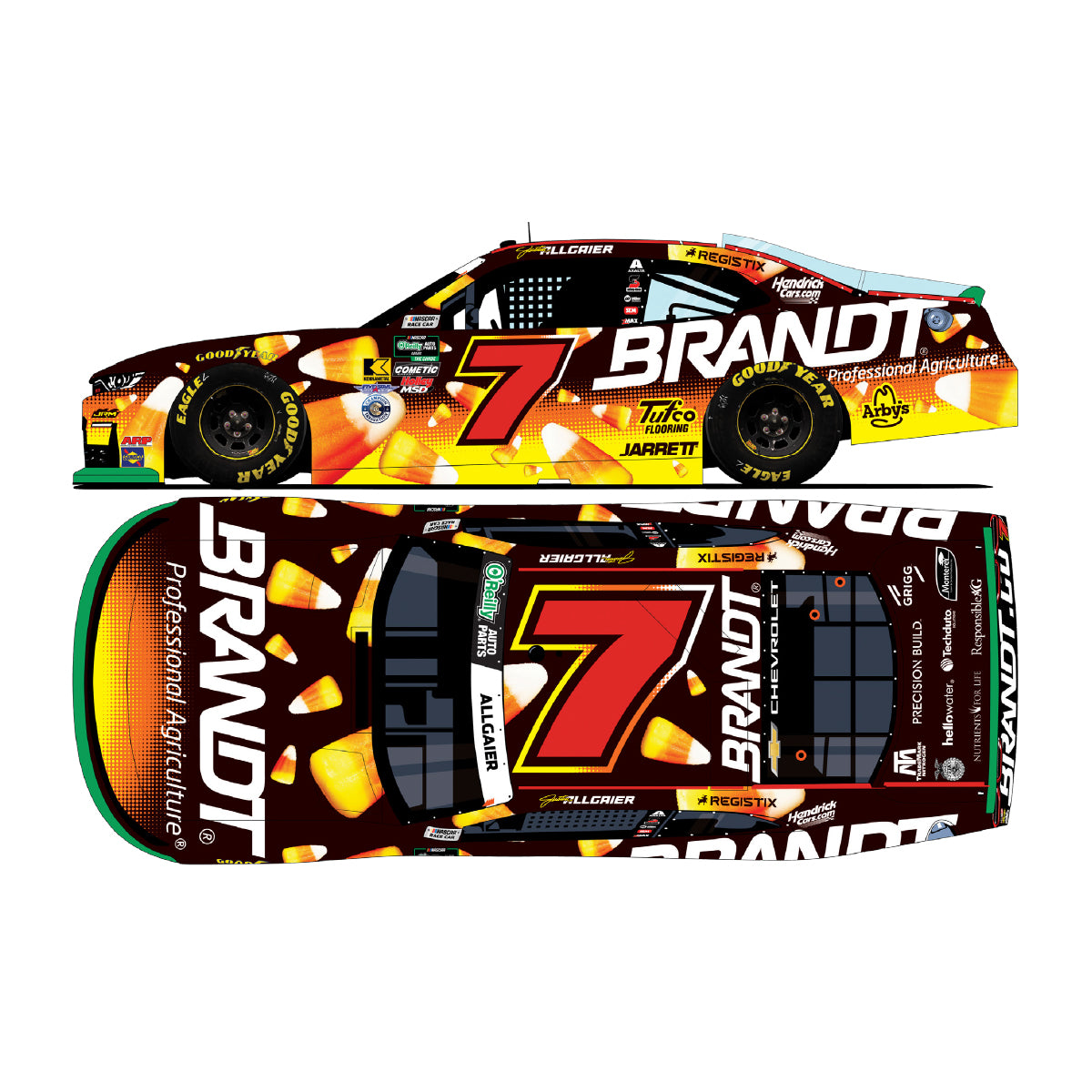 Justin Allgaier #7 2026 Brandt Halloween 1:64 Hard Top Die-Cast
