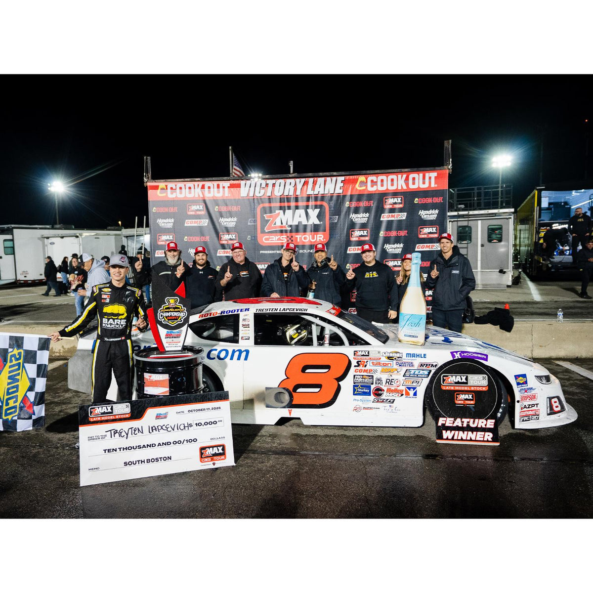Treyten Lapcevich #8 2026 FilterTime South Boston WIN Late Model 1:24 HO Die-Cast