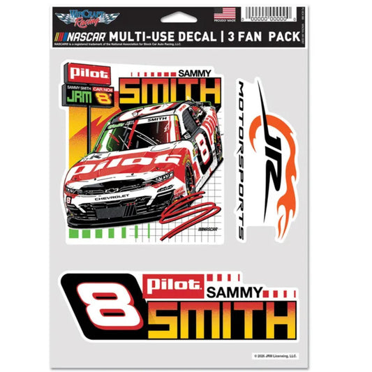 Sammy Smith #8 Pilot 3 Fan Pack Multi-Use Decals