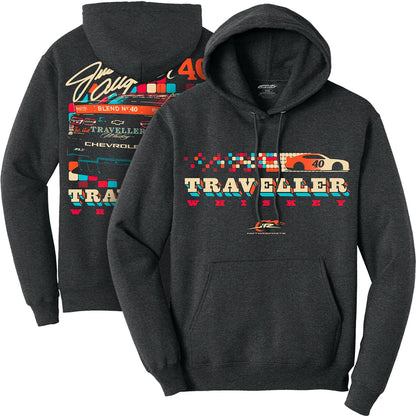 Justin Allgaier #40 Traveller Whiskey Black Heather Hoodie