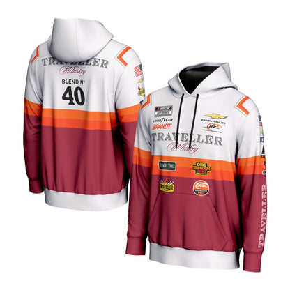 Justin Allgaier #40 Traveller Whiskey Sublimated Hoodie