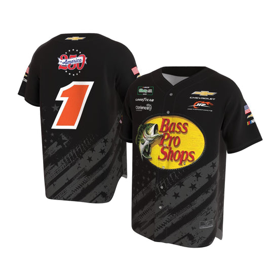 Carson Kvapil #1 Patriotic Bass Pro Shops Sublimated Baseball Jersey