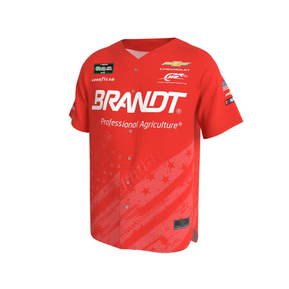 Justin Allgaier #7 Patriotic Brandt Sublimated Baseball Jersey