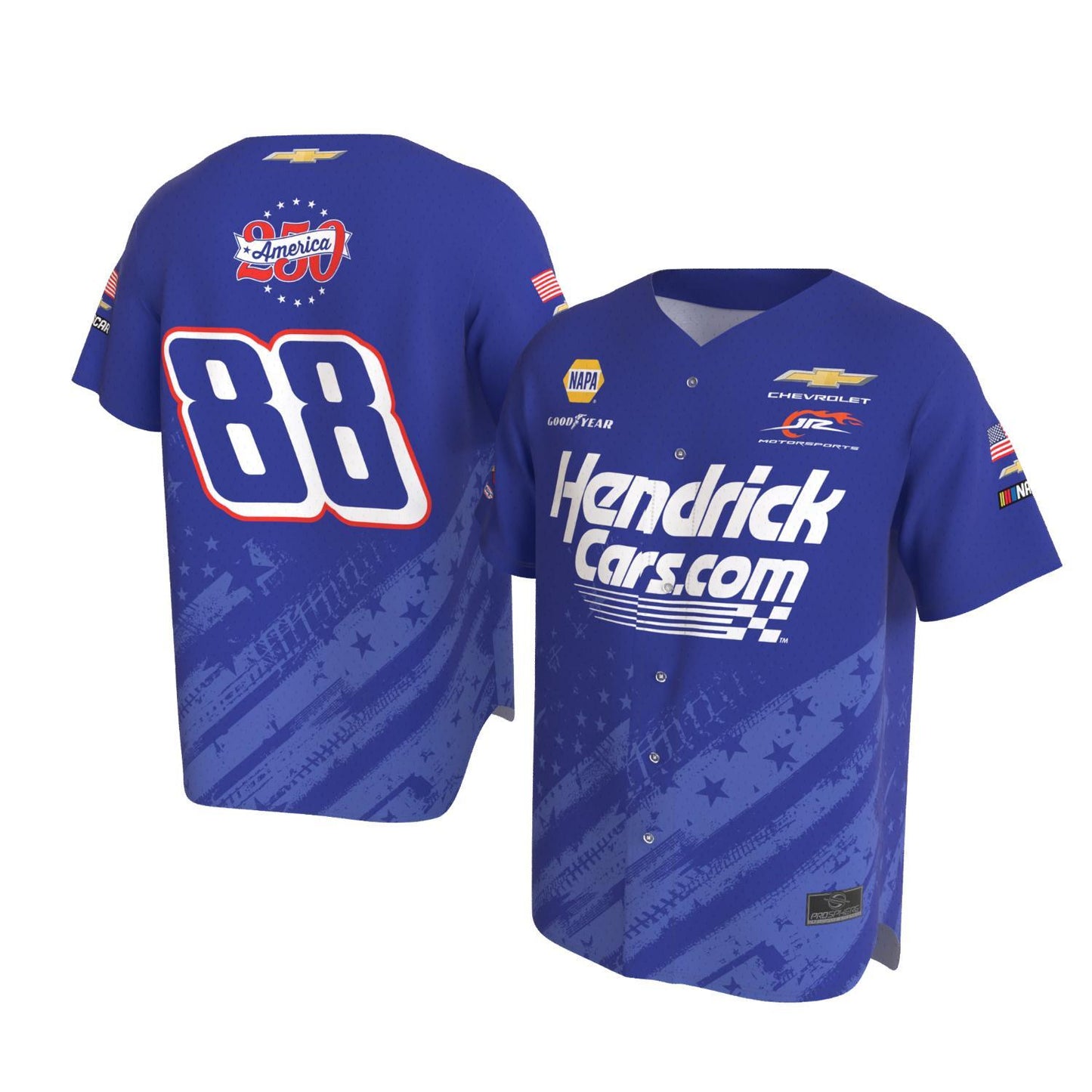 Rajah Caruth #88 Patriotic HendrickCars.com Sublimated Baseball Jersey