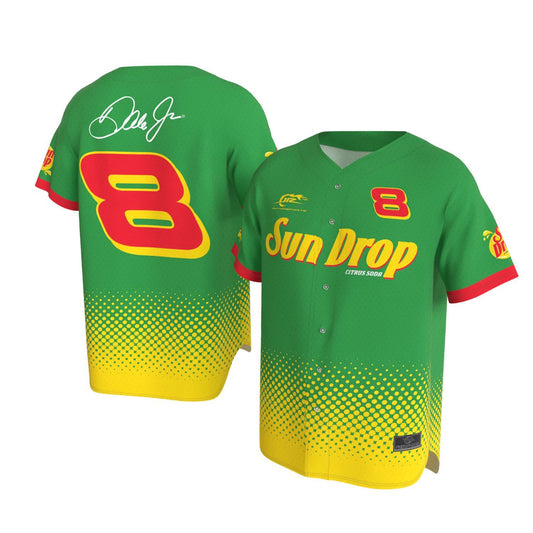 Dale Earnhardt Jr #8 Sun Drop Sublimated Baseball Jersey