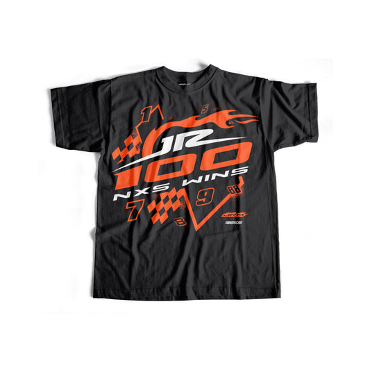 JR Motorsports 100 Wins Black T-shirt