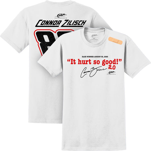 Connor Zilisch #88 2025 It Hurt So Good 2.0 Portland WIN White T-shirt