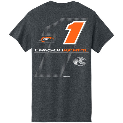 Carson Kvapil #1 Bass Pro Shops Dark Heather T-shirt