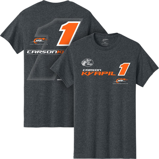 Carson Kvapil #1 Bass Pro Shops Dark Heather T-shirt