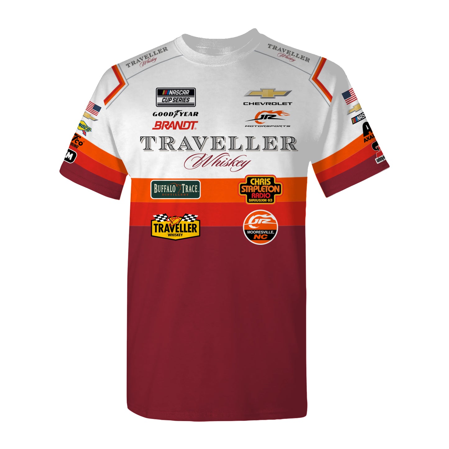 Justin Allgaier #40 Traveller Whiskey Sublimated Uniform T-shirt