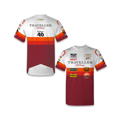 Justin Allgaier #40 Traveller Whiskey Sublimated Uniform T-shirt