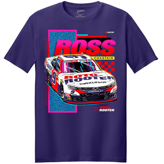 Ross Chastain #9 Roto-Rooter Purple T-shirt