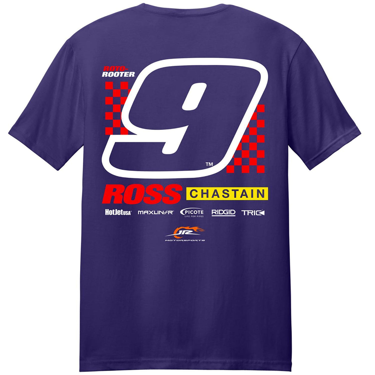 Ross Chastain #9 Roto-Rooter Purple T-shirt